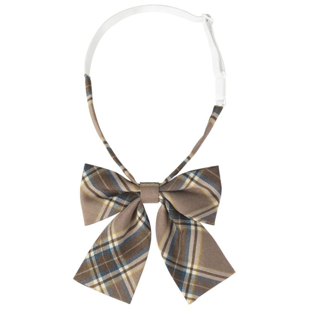 Pre-tied Bowties Adjustable Colorful Plaid Tartan Checked Bow Ties Brown